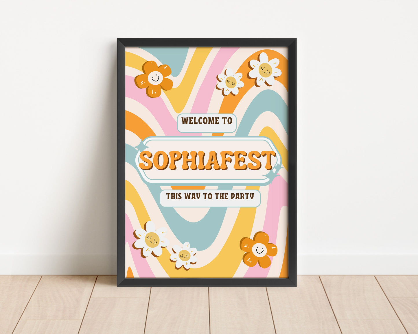 Custom 60's Birthday Party Poster: Groovy Retro Decor