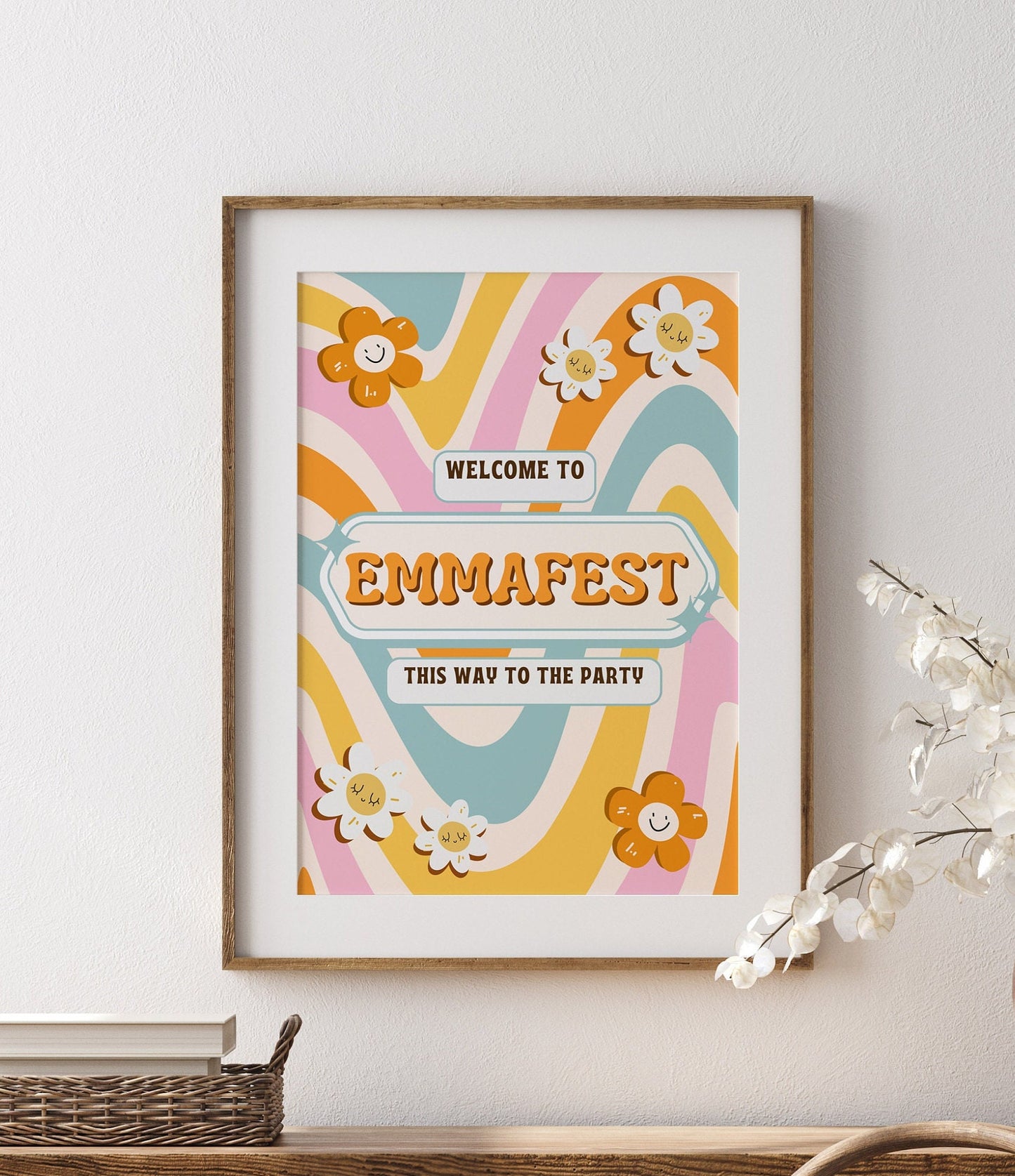 Custom 60's Birthday Party Poster: Groovy Retro Decor