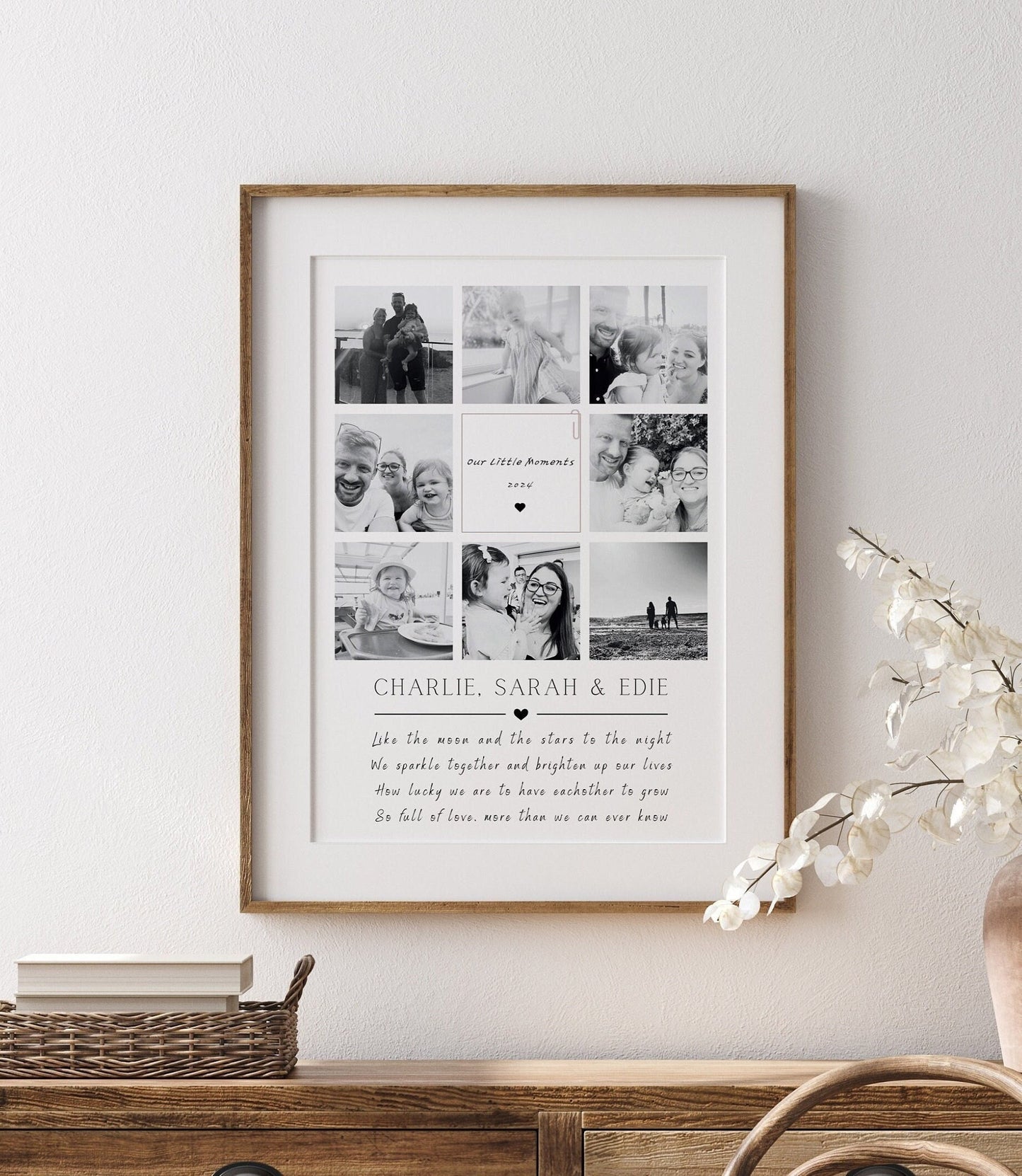 Custom Family Photo Collage Print: Personalized Keepsake Gift