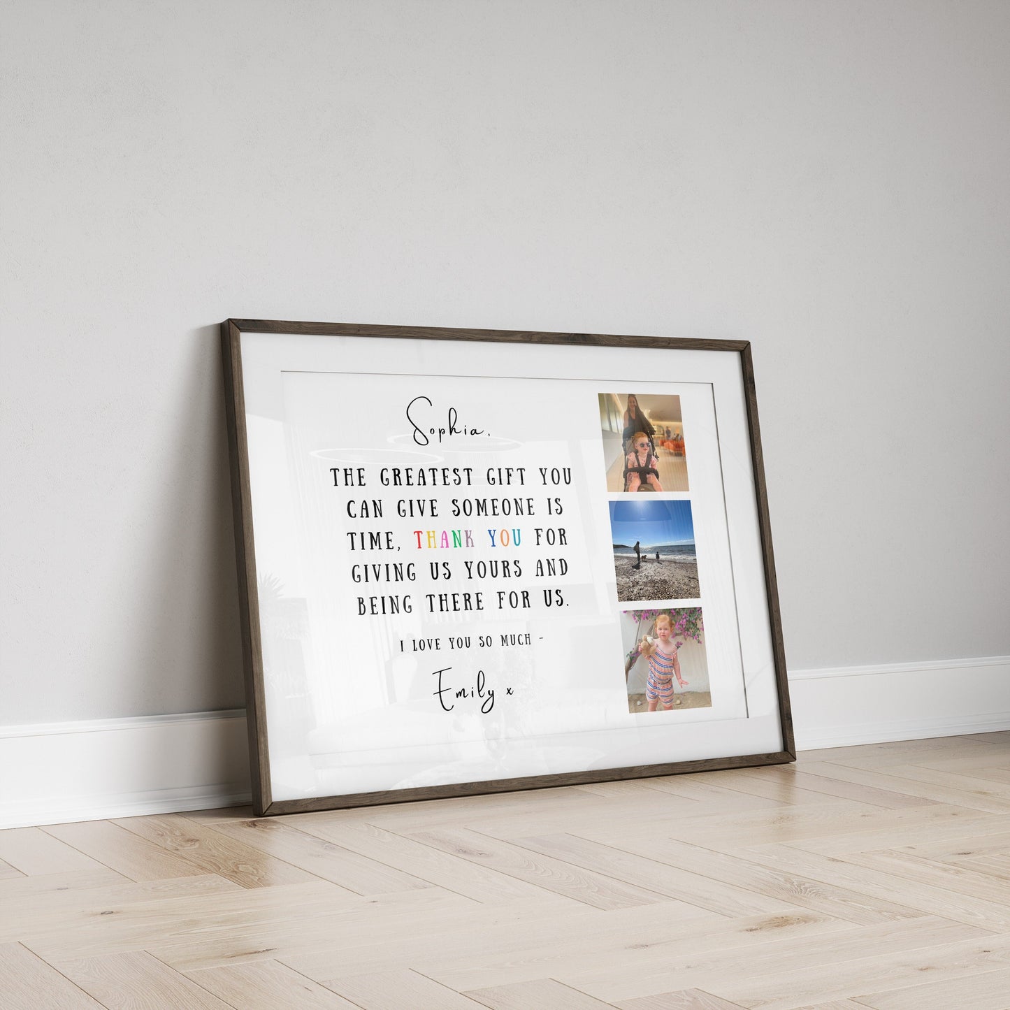 Custom Thank You Gift Print, Nursery Thank You Gift Poster, End of School Year Teacher Gift, Personalised Class Gift, School Nursery Frame, Carer, Child Minder, Support Worker