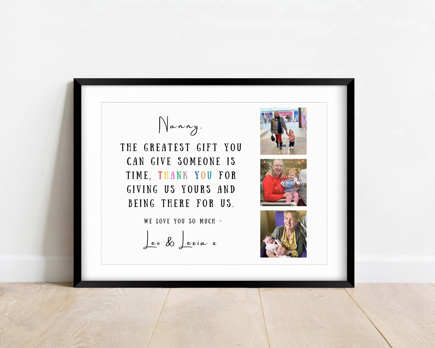 Custom Thank You Gift Print, Nursery Thank You Gift Poster, End of School Year Teacher Gift, Personalised Class Gift, School Nursery Frame, Carer, Child Minder, Support Worker