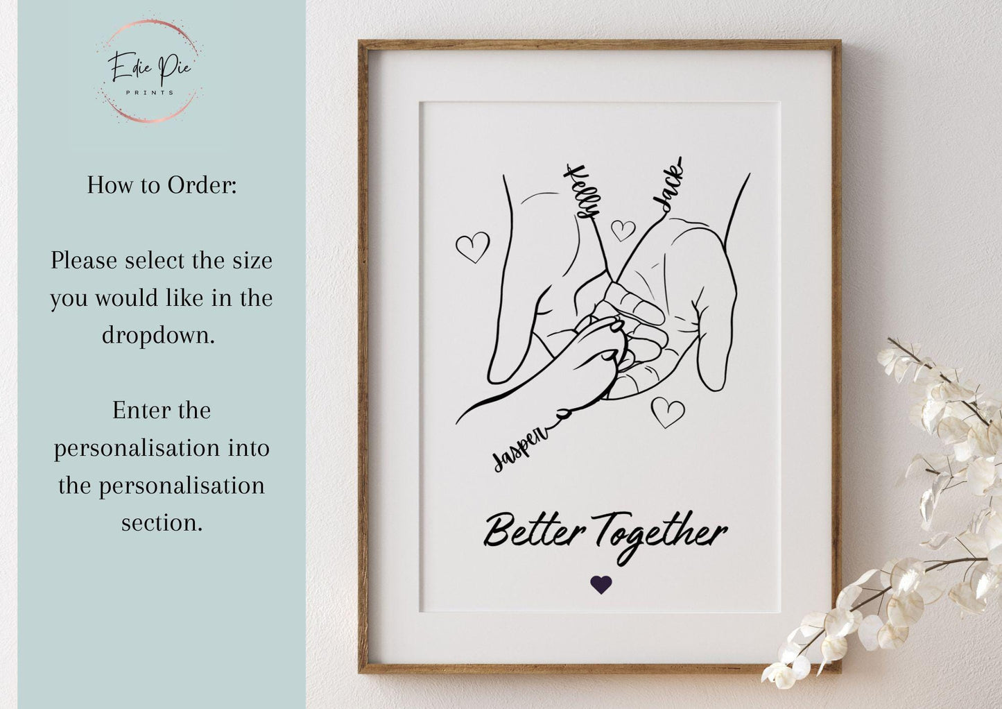 Custom Dog Paw and Hands Print, Personalised