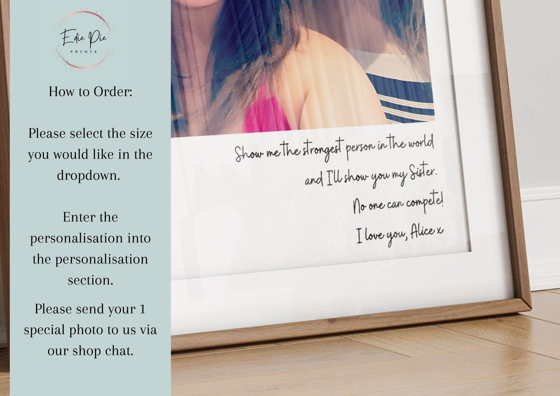 Personalised Sister Christmas Gift, Sister Photo Gift, Best Friend Keepsake, Sister Birthday Gift, Birthday Gift for Her, Gifts For Sisters