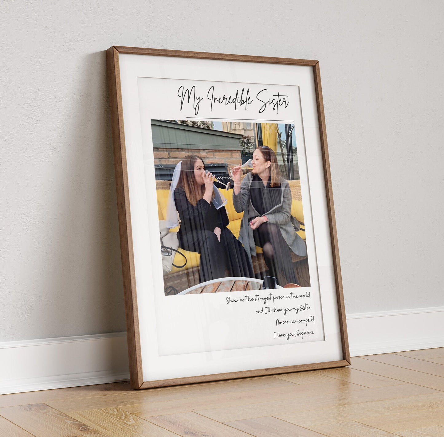 Personalized Sister Photo Print: Custom Quote Gift