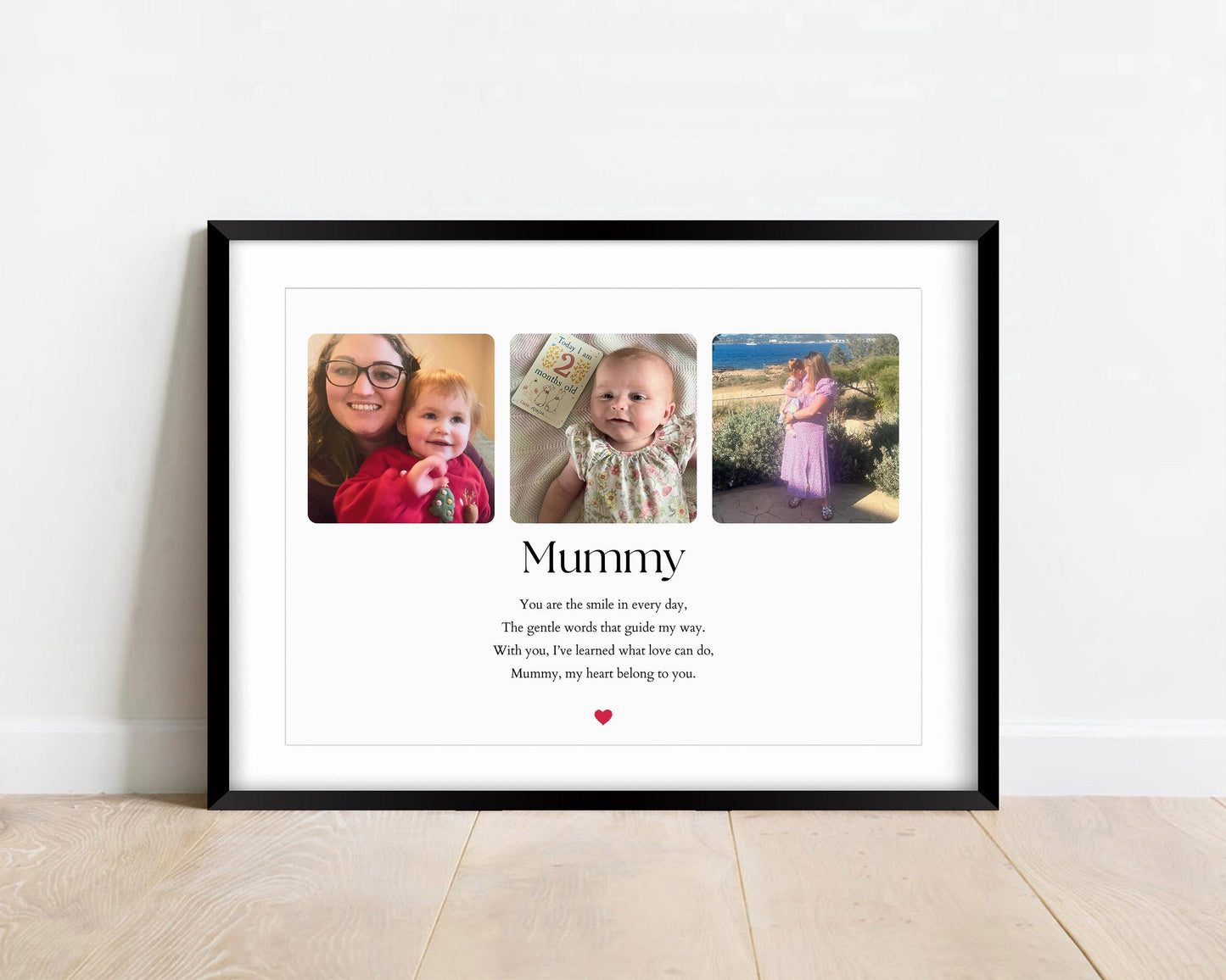 Personalized Mum Photo Print: Mother Daughter Gift, Quote Wall Art