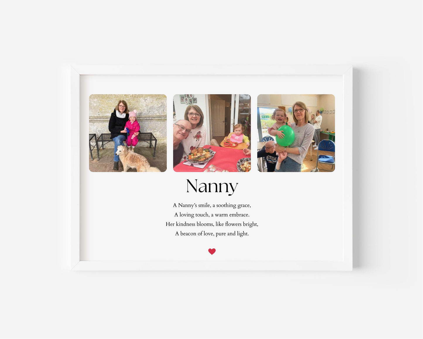 Personalised Nana Photo Collage Print, Grandma Birthday Gift