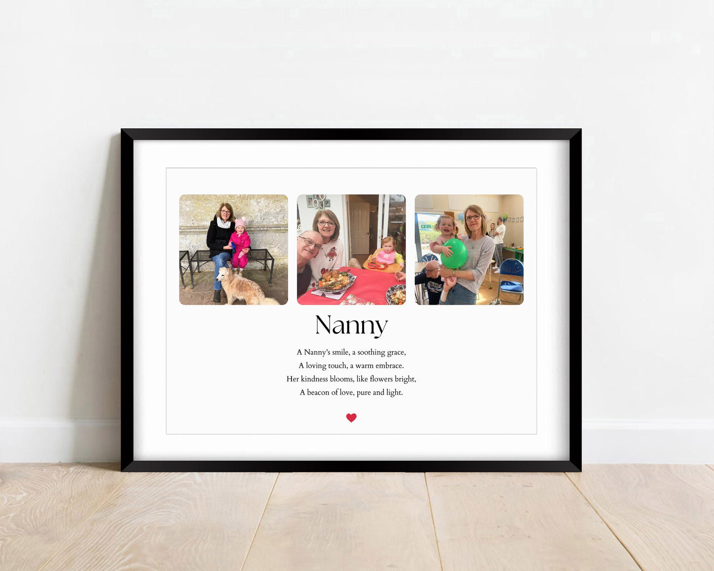 Personalised Nana Photo Collage Print, Grandma Birthday Gift