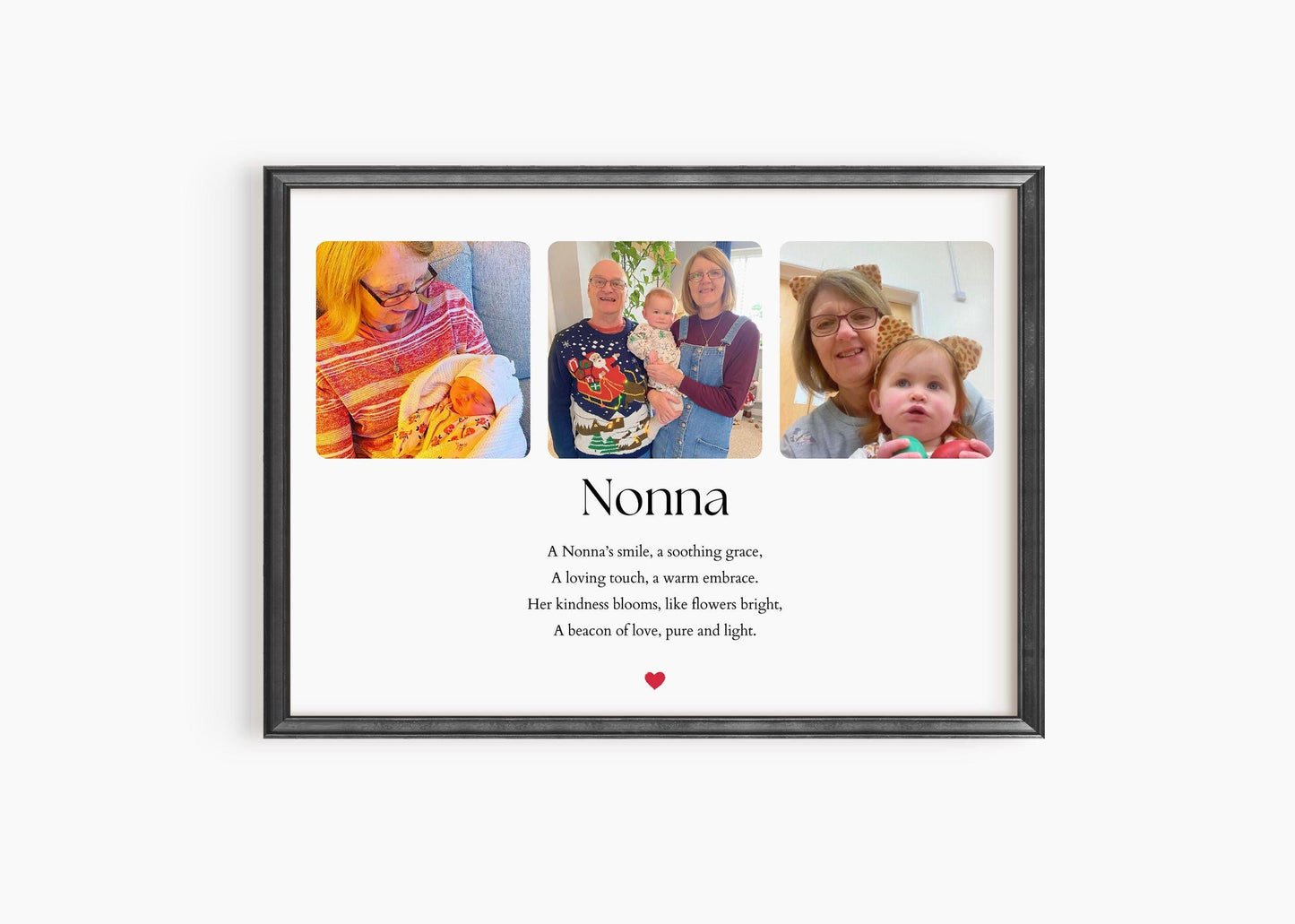 Personalised Nana Photo Collage Print, Grandma Birthday Gift