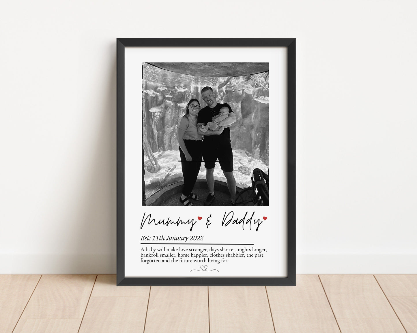 Custom New Parents Photo Print: Sentimental Keepsake Gift
