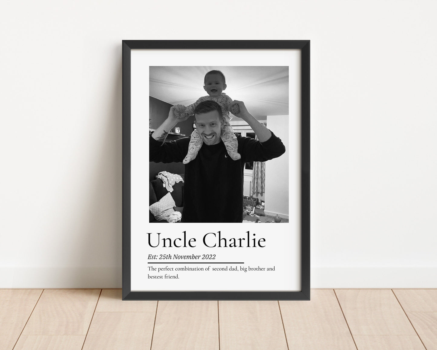 Personalised Uncle Photo Print: Sentimental Birthday Gift Wall Art