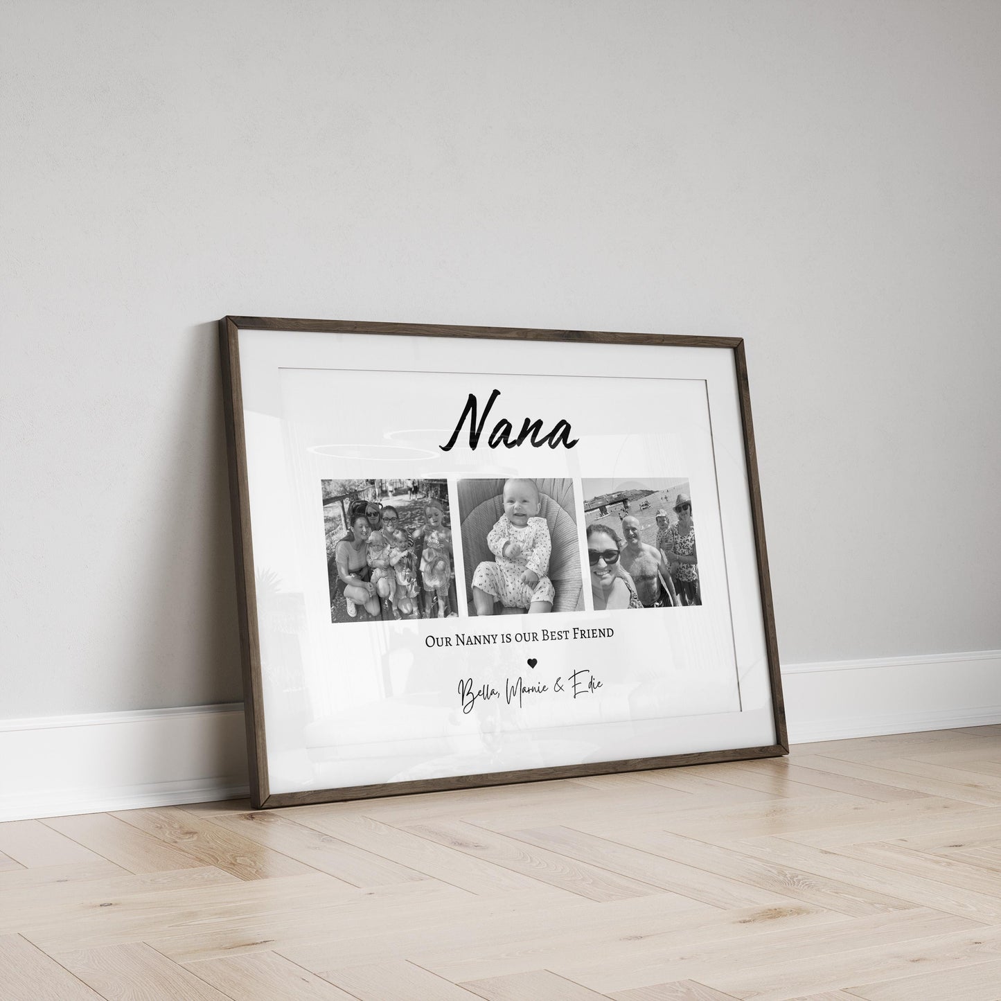 Custom Nana Gift Print, Nanny Birthday Gift Personalised, Mum Thank You Frame, Grandchildren Photo, Granny Grandma Milestone Gift from Child