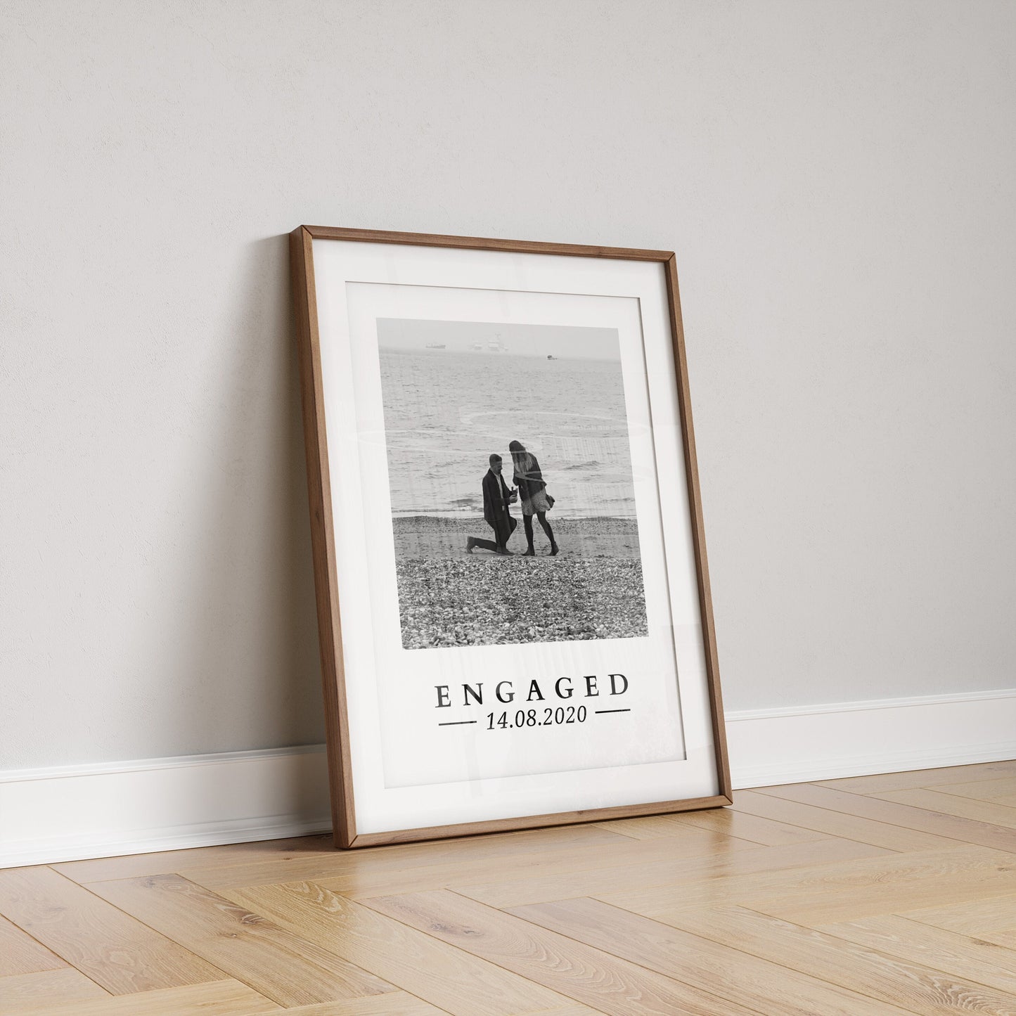Custom Engagement Photo Print: Personalised Couple Gift