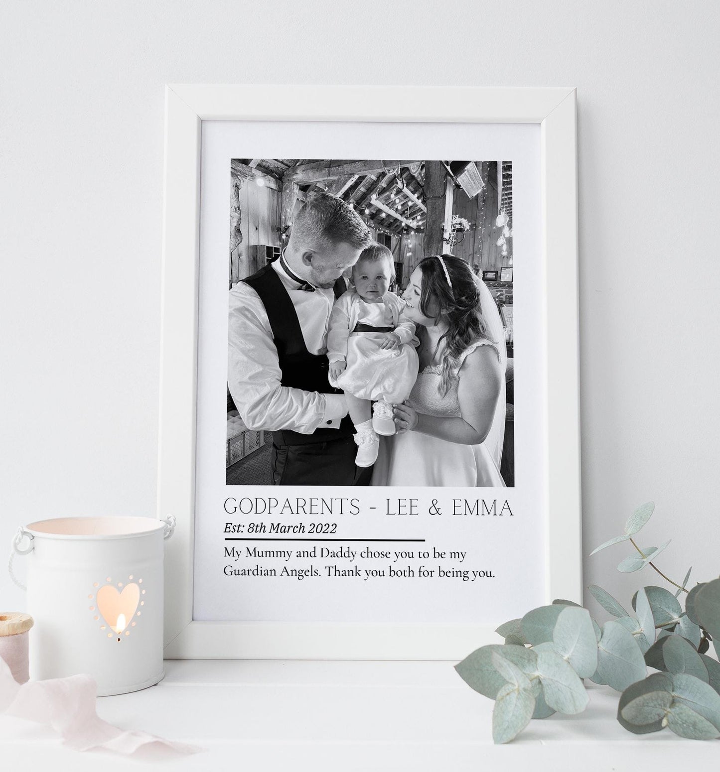 Personalised Godparents Print, Gift from Godson Goddaughter, Godmother Birthday Gift, Custom Gift Godmother, Photo Gift, Godparents Proposal
