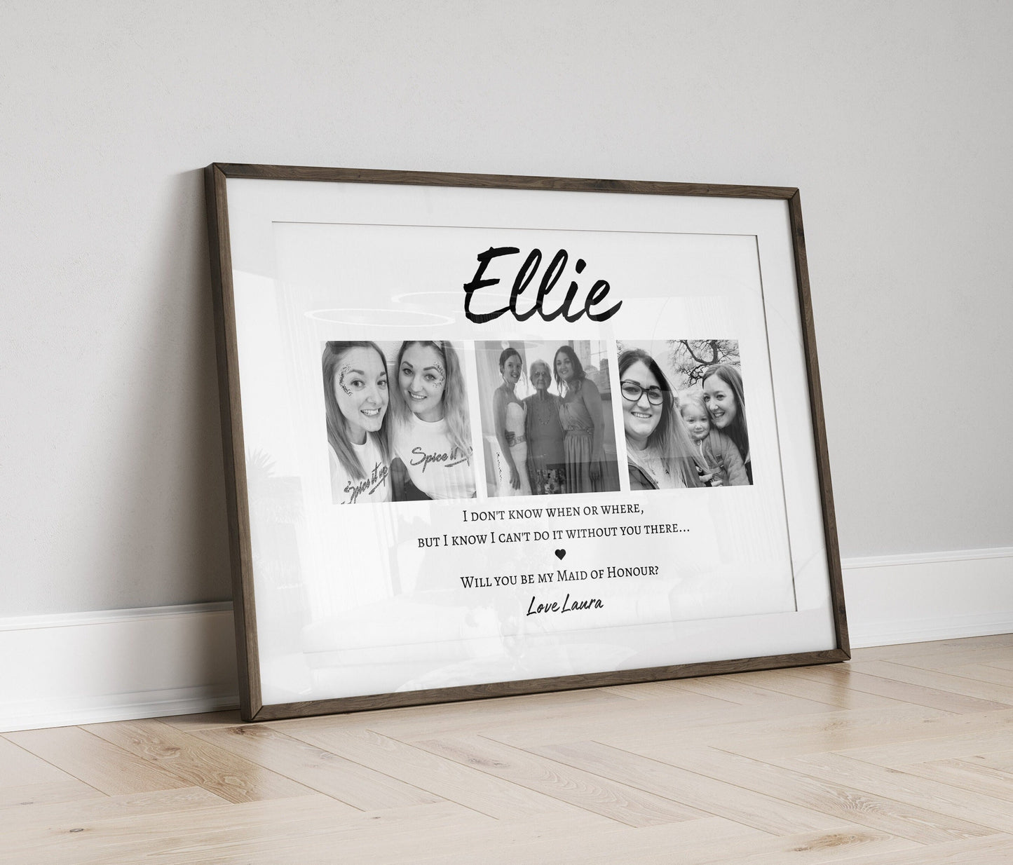 Maid of Honour Proposal Photo Print: Bridal Party Gift
