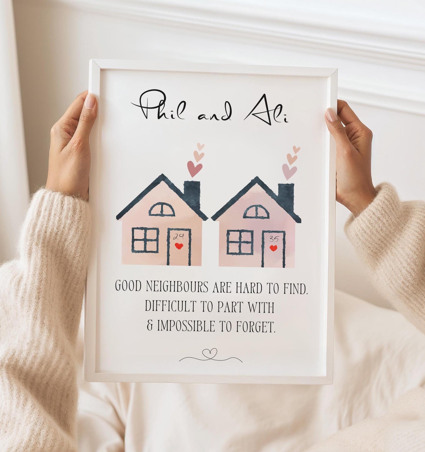 Personalised Neighbour Gift, Custom Neigbhours Leaving Gift, Best Friend Neighbour, Housewarming Gift, Moving Away Keepsake for Neighbours