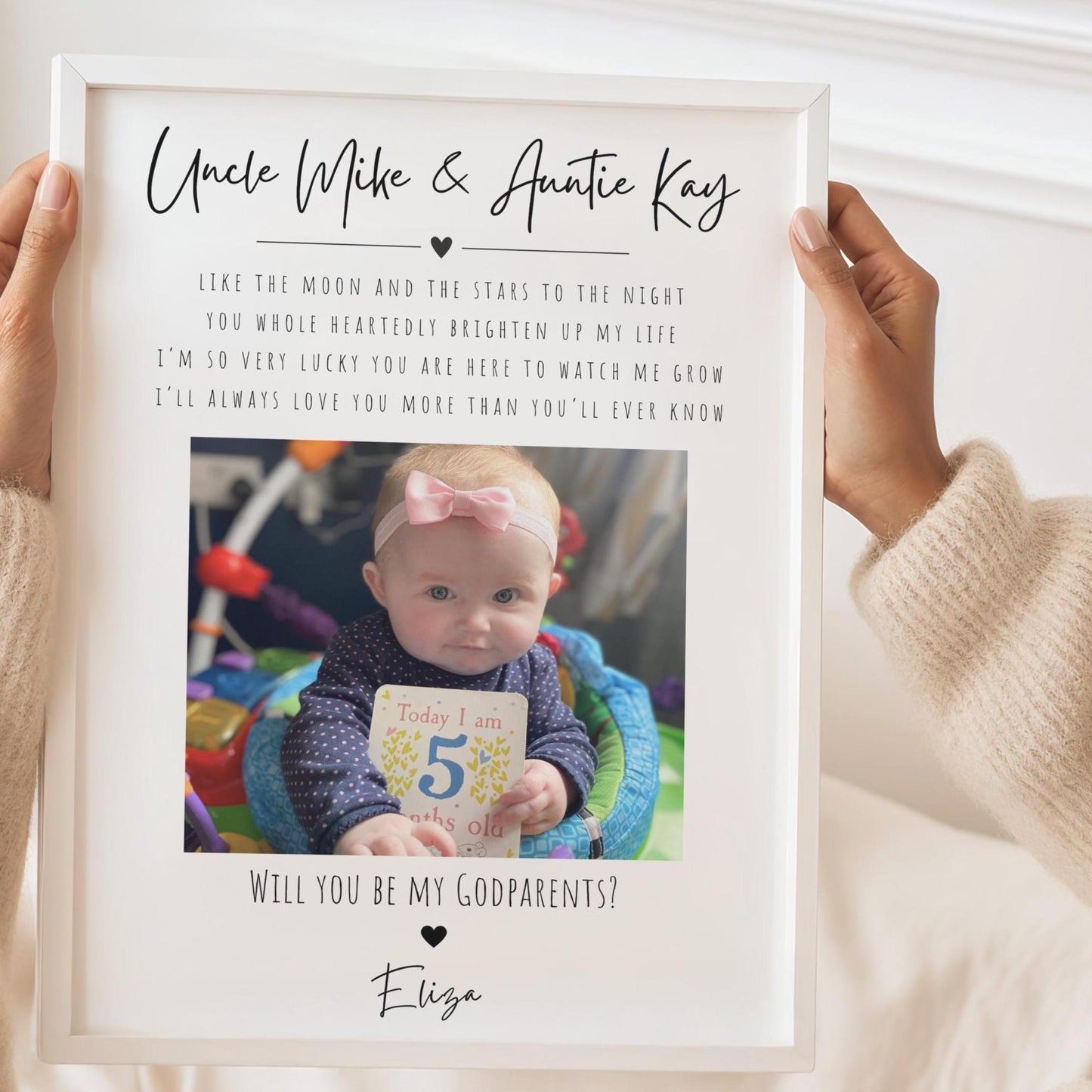 Custom Godparents Photo Proposal Print - Godmother, Godfather Gift