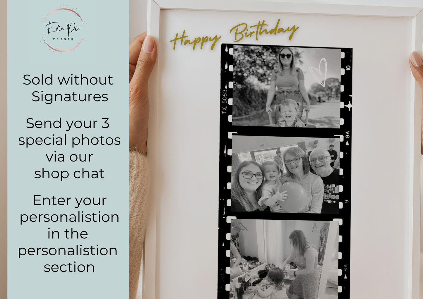 Personalised Birthday Photo Print: Signable Group Gift