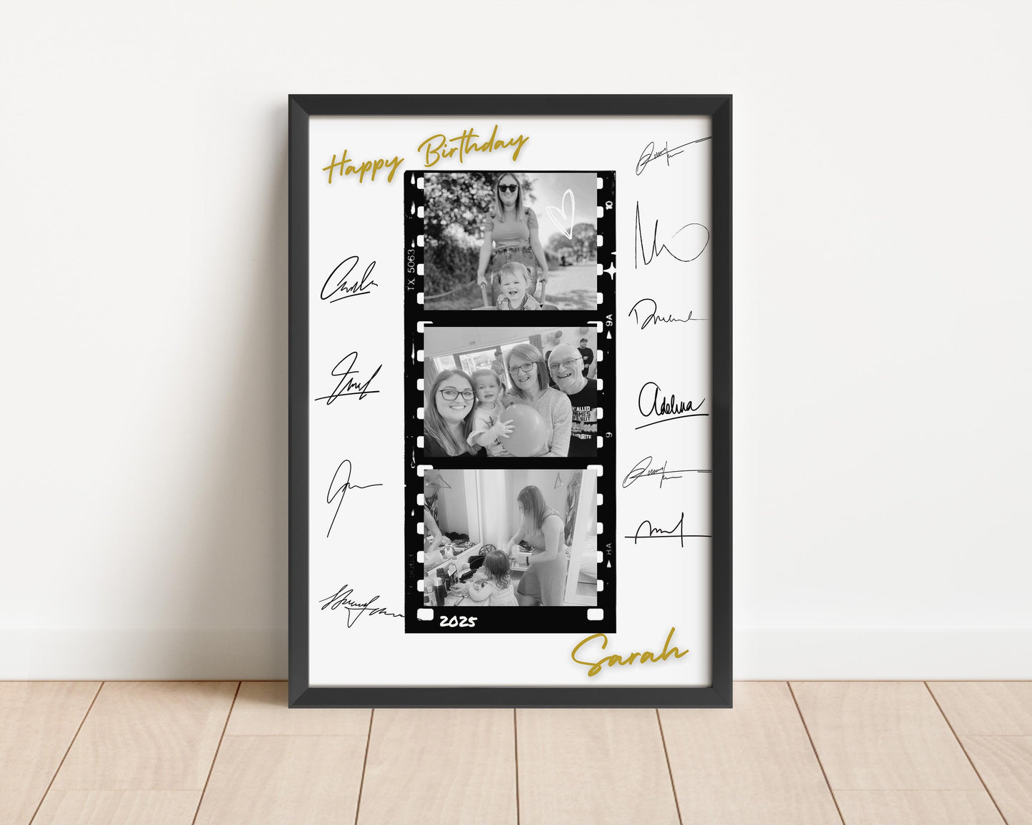 Personalized Birthday Photo Collage Print: Custom Family Keepsake