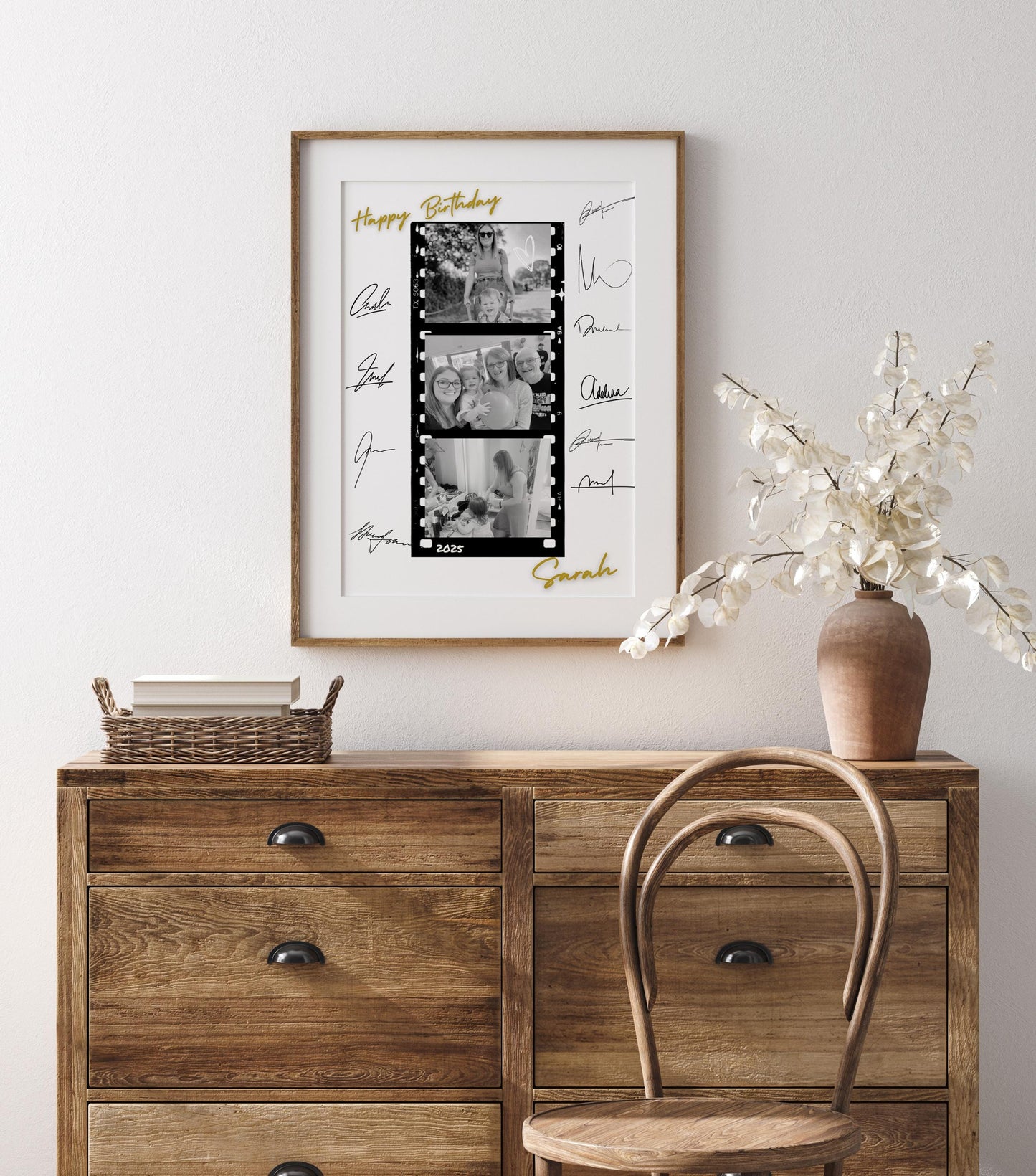 Personalized Birthday Photo Collage Print: Custom Family Keepsake