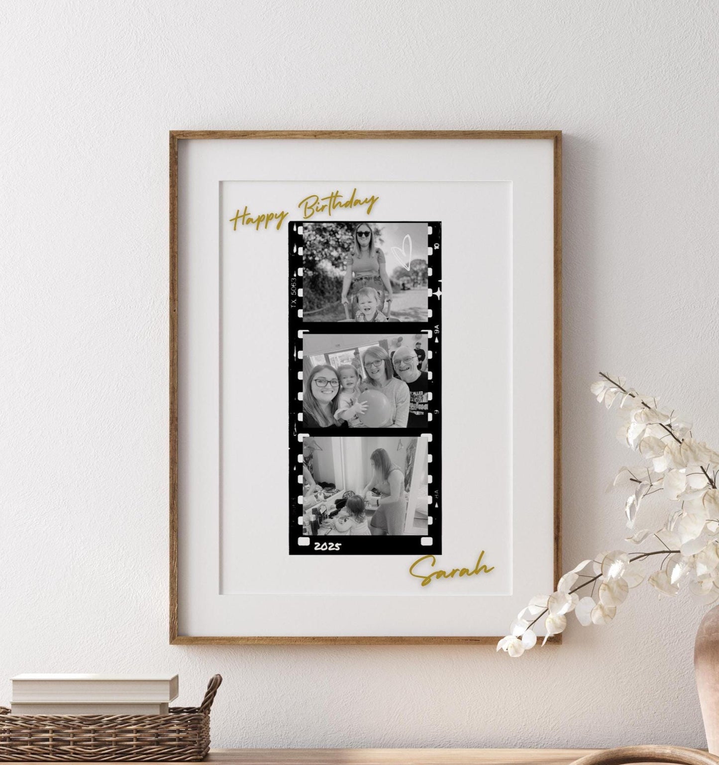 Personalized Birthday Photo Collage Print: Custom Family Keepsake