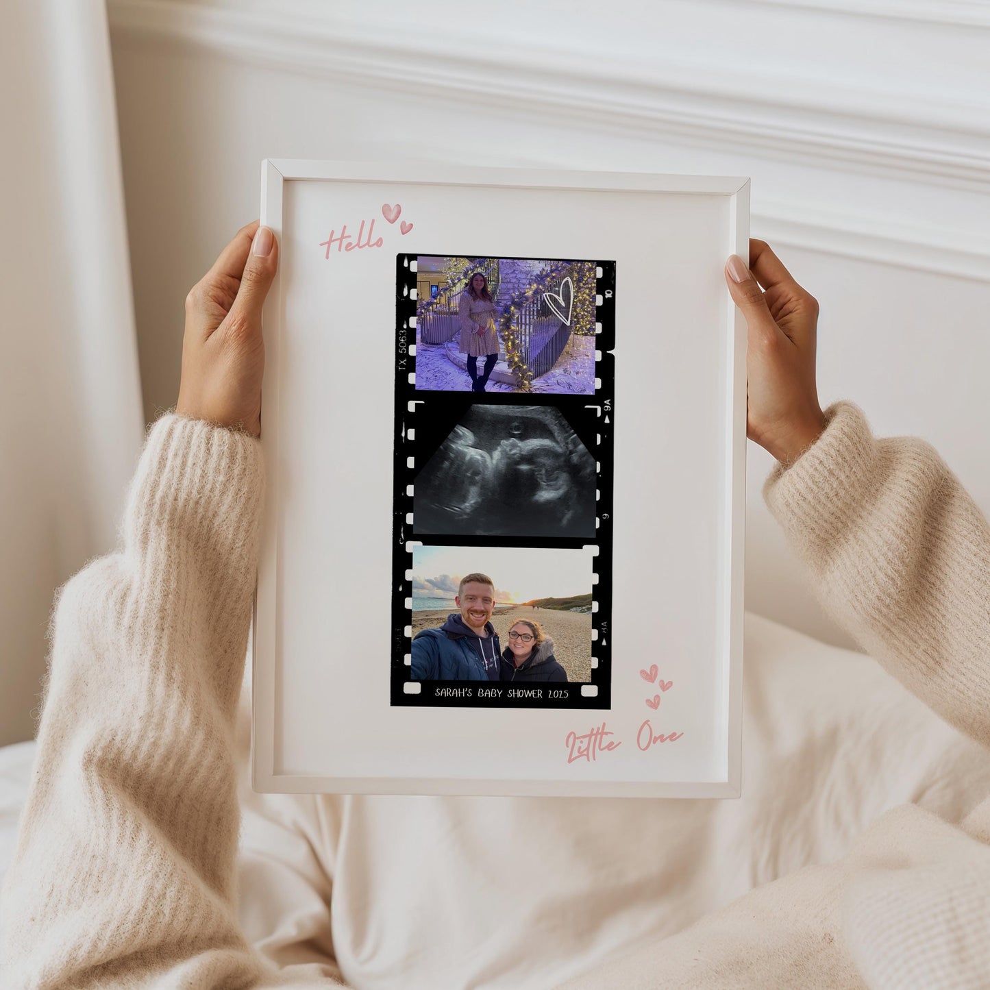 Personalised Baby Shower Photo Frame: Custom Signature Guestbook