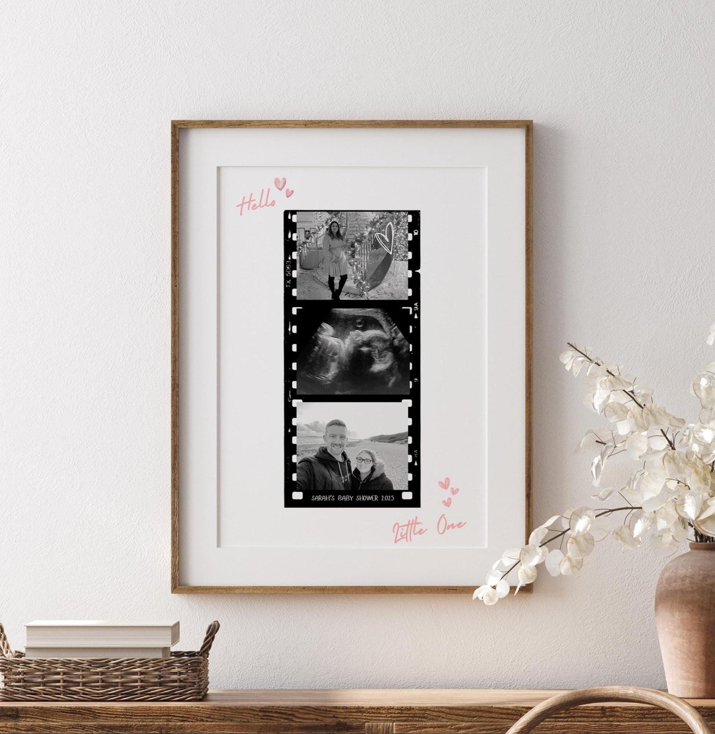 Personalised Baby Shower Photo Frame: Custom Signature Guestbook