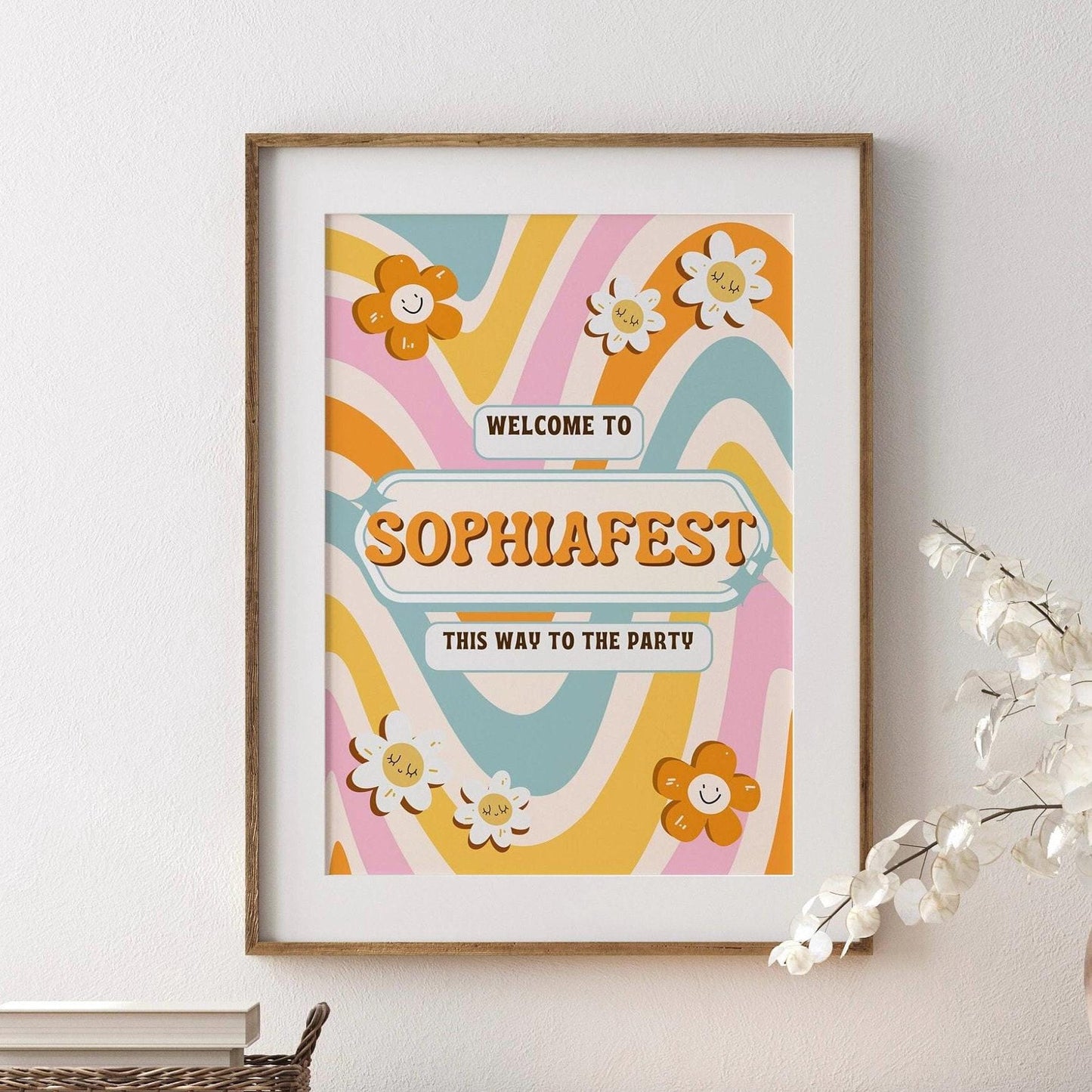 Custom 60's Birthday Party Poster: Groovy Retro Decor