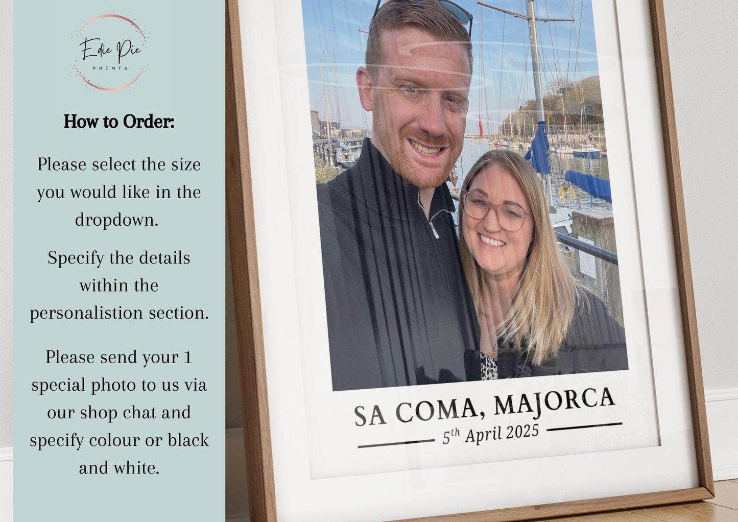 Personalised Engagement Gift, Engaged Photo Gift Couple, Custom Photo Print for Fiance, Husband Wife to Be, Engagement Anniversary Keepsake