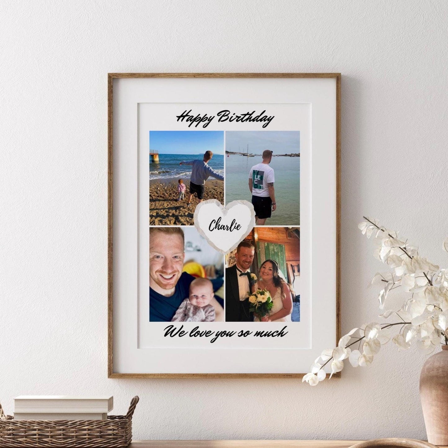 Personalised Birthday Photo Collage Print: Birthday Gift for Son Daughter