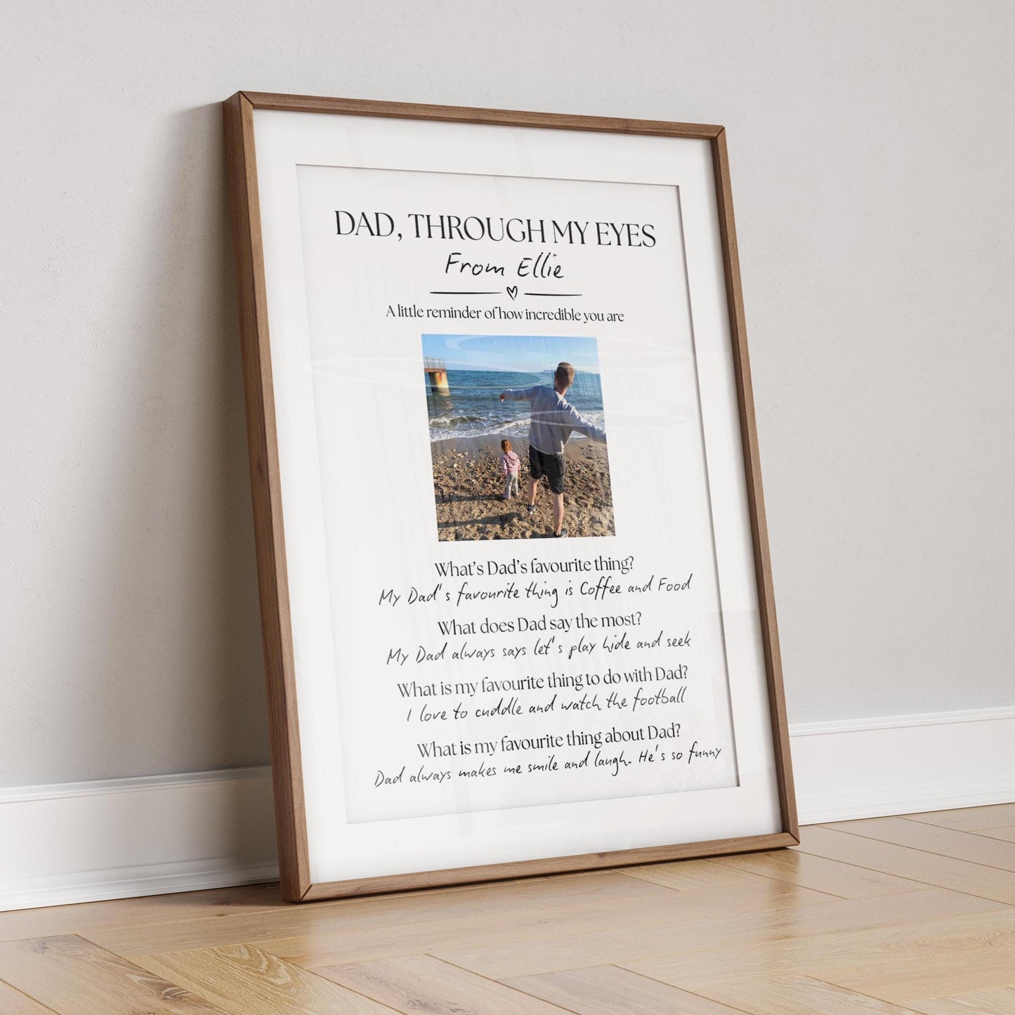 Personalised Father's Day Photo Print: Dad Gift From Child