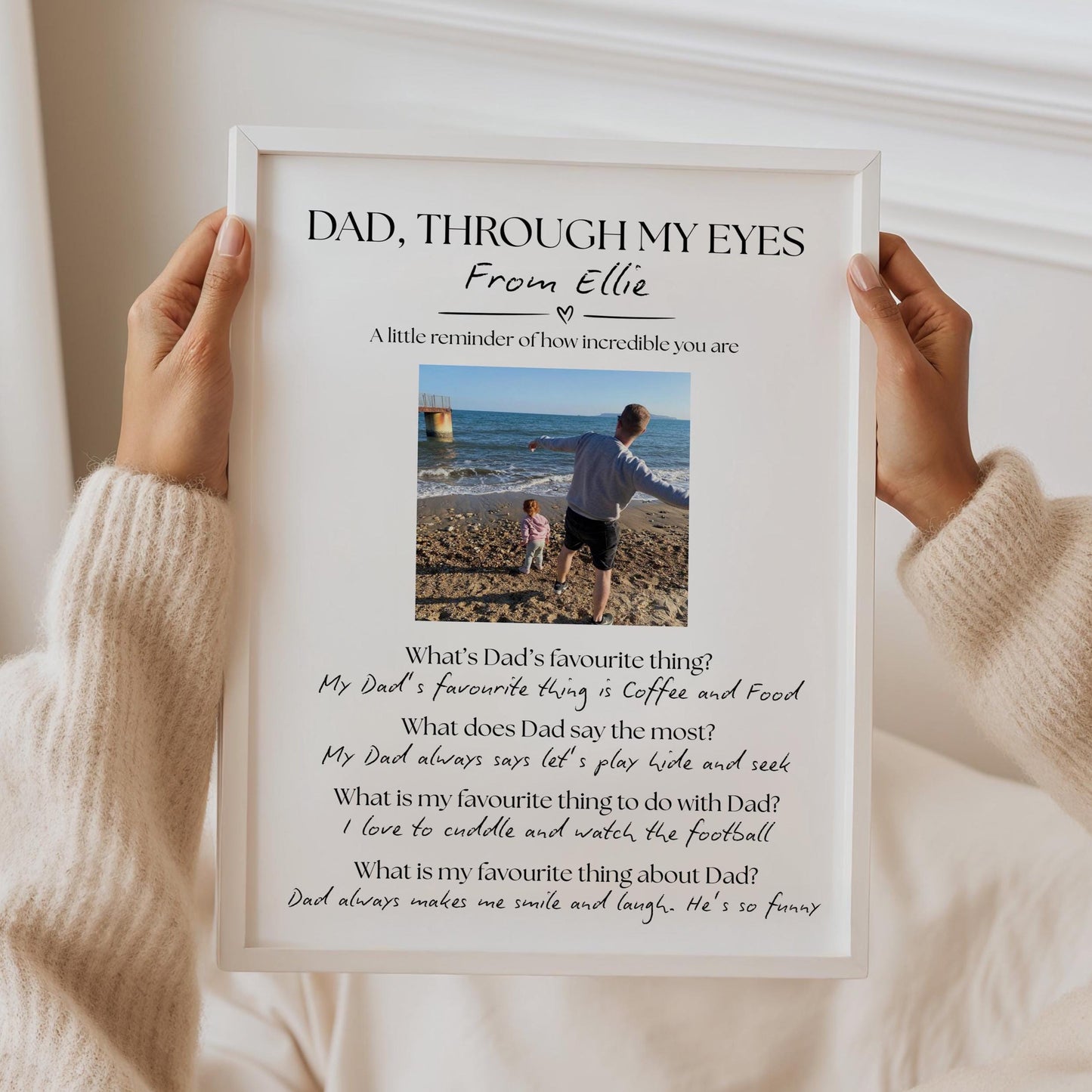 Personalised Father's Day Photo Print: Dad Gift From Child