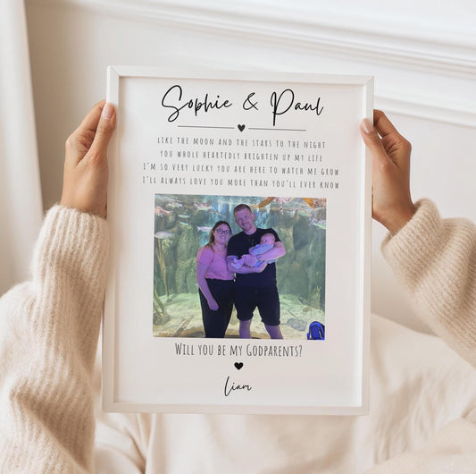 Custom Godparents Photo Proposal Print - Godmother, Godfather Gift