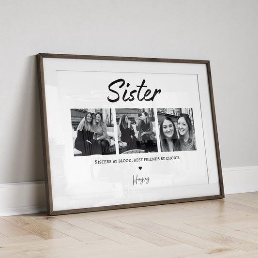 Personalised Sister Photo Print, Sister Gift, Keepsake, Birthday Sister Gifts, Birthday Gift for Her, Gifts For Sisters, Best Friend Gift