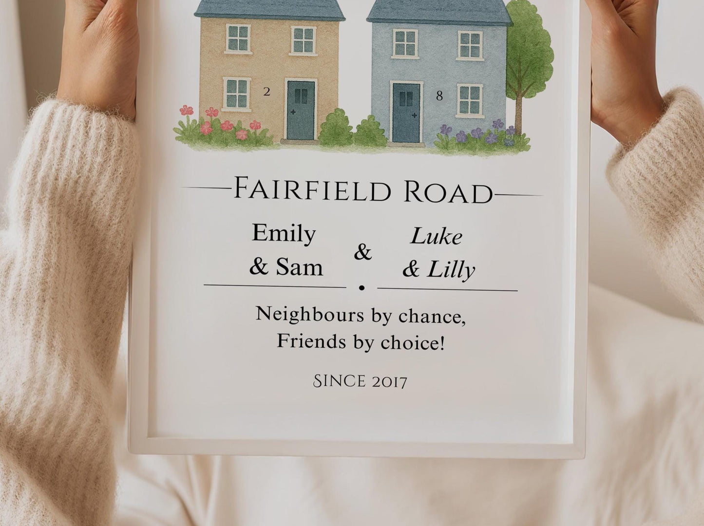 Personalised Neighbour Gift, Custom Neigbhours Leaving Gift, Best Friend Neighbour, Housewarming Gift, Moving Away Keepsake for Neighbours
