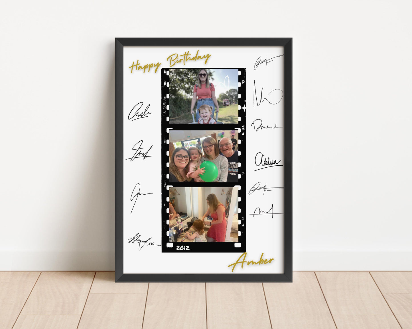 Personalized Birthday Photo Collage Print: Custom Family Keepsake