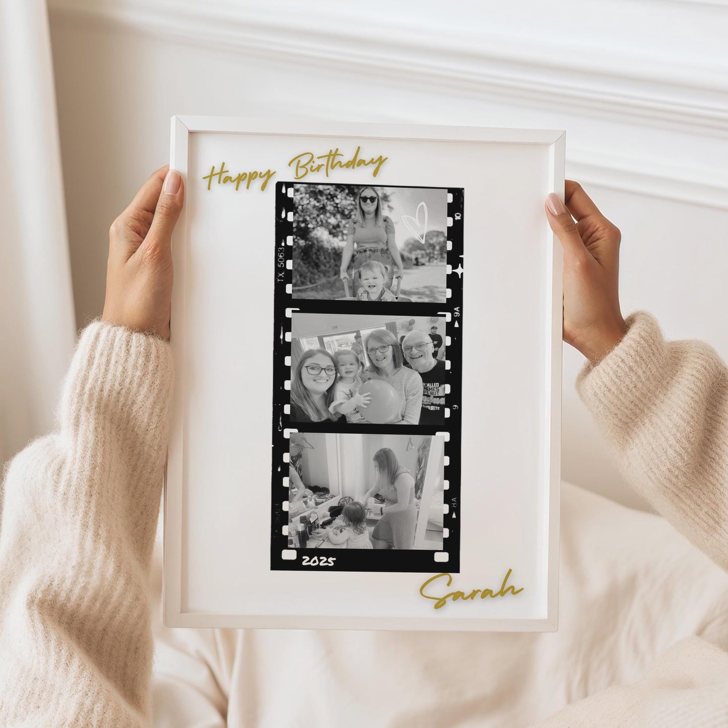 Personalized Birthday Photo Collage Print: Custom Family Keepsake