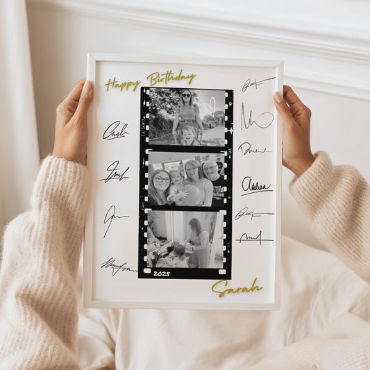 Personalized Birthday Photo Collage Print: Custom Family Keepsake