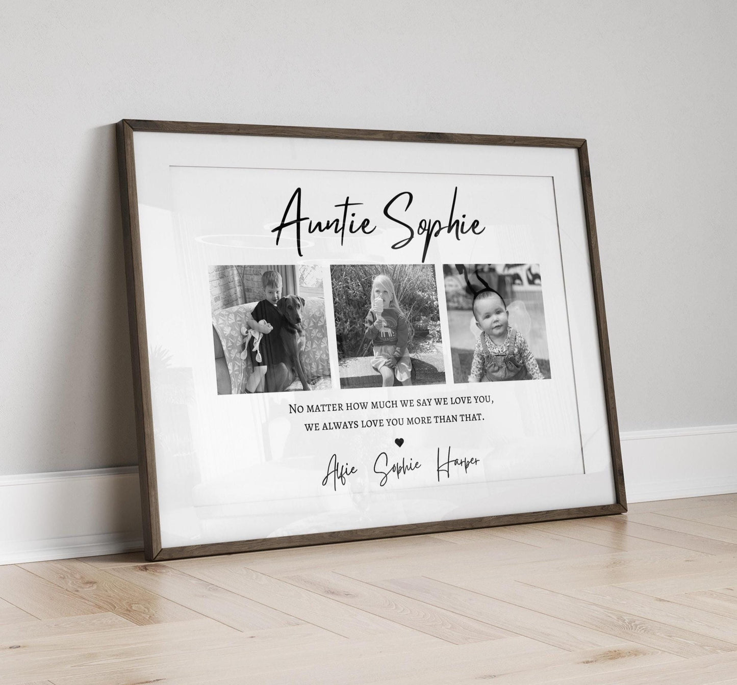 Custom Auntie Photo Gift, Personalised Aunt Print from Niece Nephew, Aunt Birthday Keepsake, Unqiue Aunty Gift, Birthday Gift for Sister