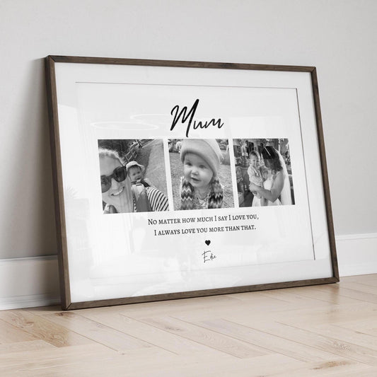 Custom Photo Gift for Mum: Mother's Day Personalised Print