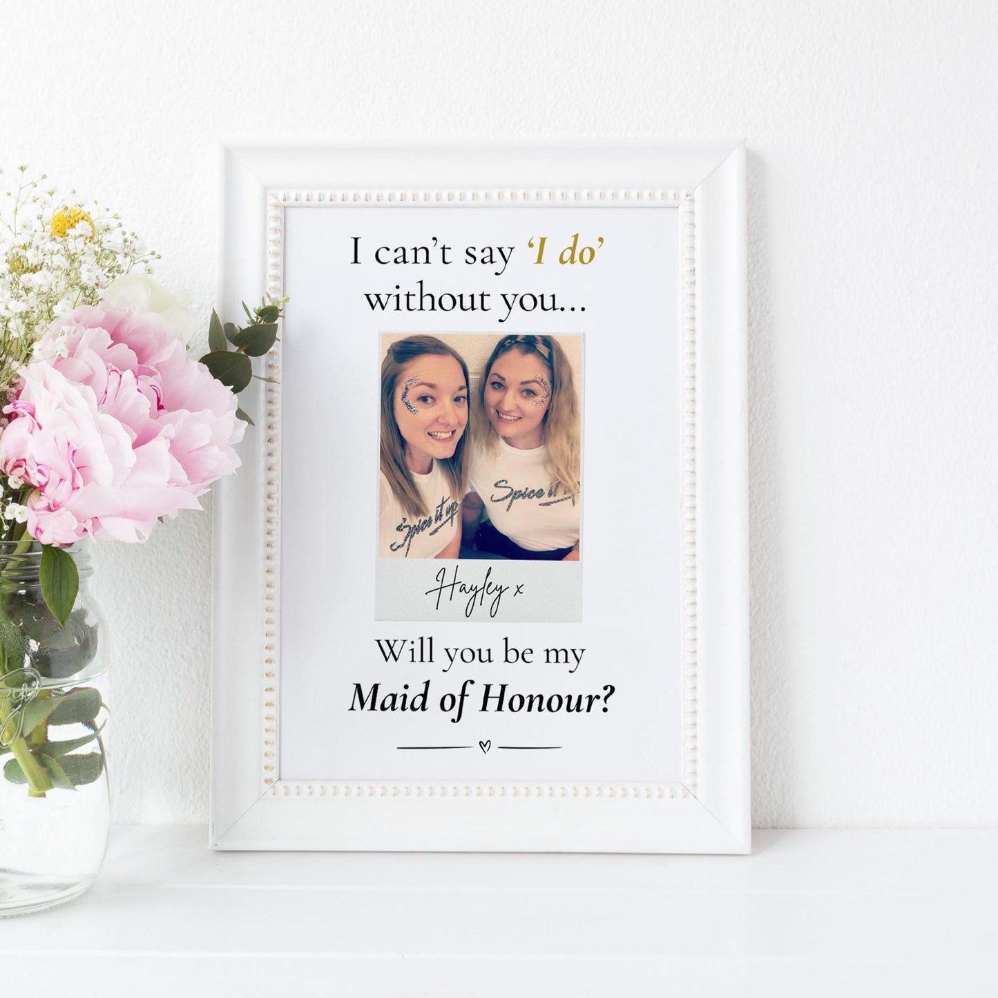 Personalised Bridesmaid Proposal Photo Print: Bridal Party Gift