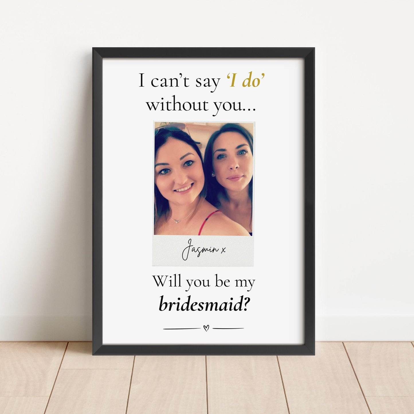 Personalised Bridesmaid Proposal Photo Print: Bridal Party Gift