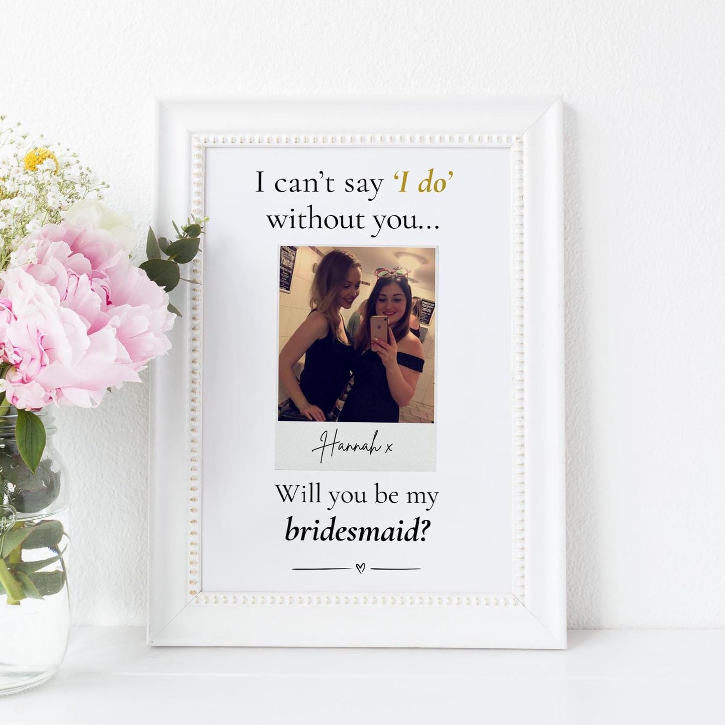 Personalised Bridesmaid Proposal Photo Print: Bridal Party Gift