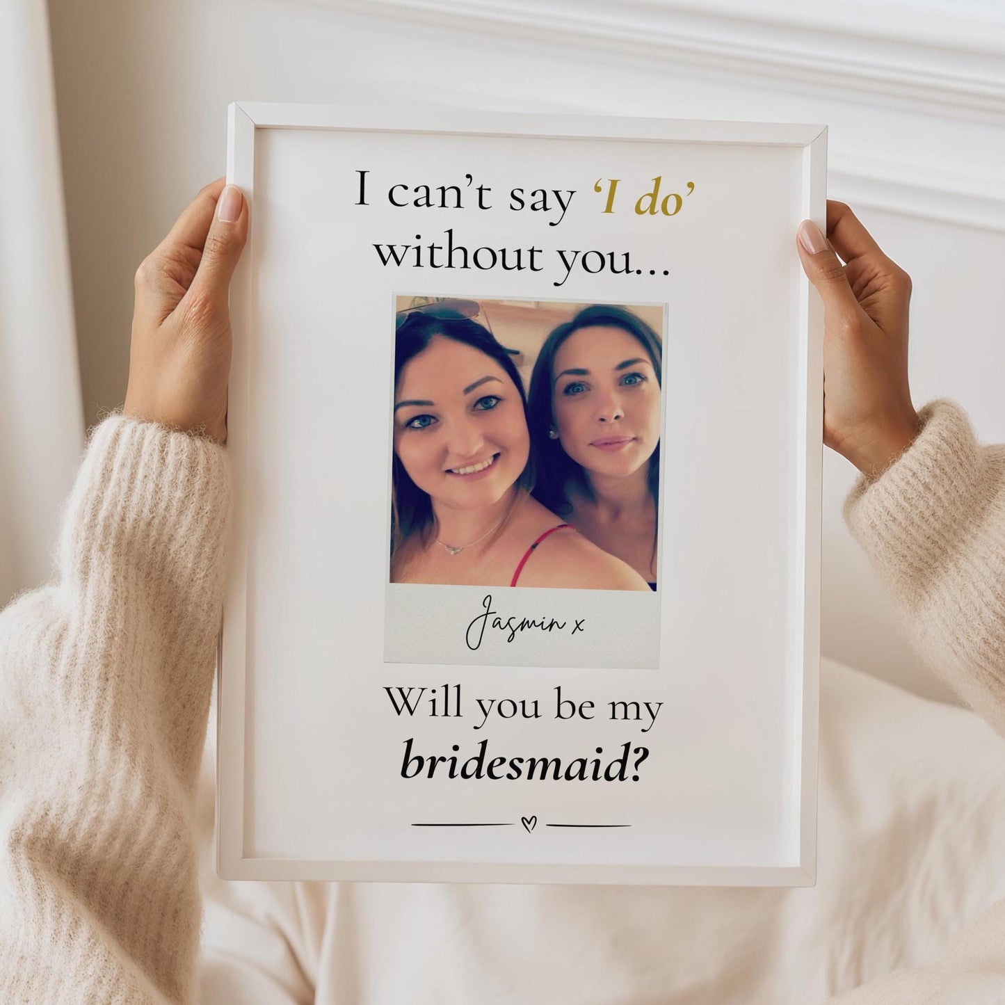 Personalised Bridesmaid Proposal Photo Print: Bridal Party Gift