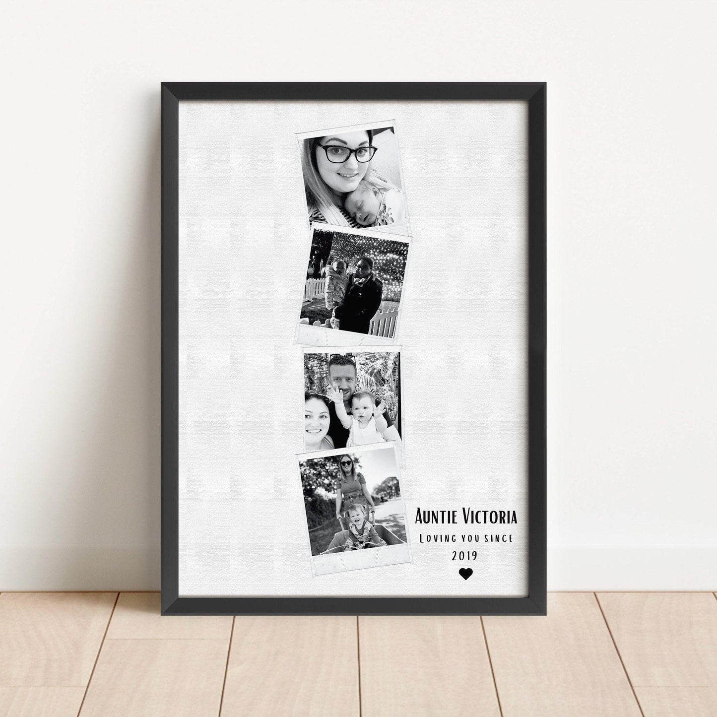 Personalised Auntie Photo Collage Print, Auntie Birthday Gift from Nephew Niece