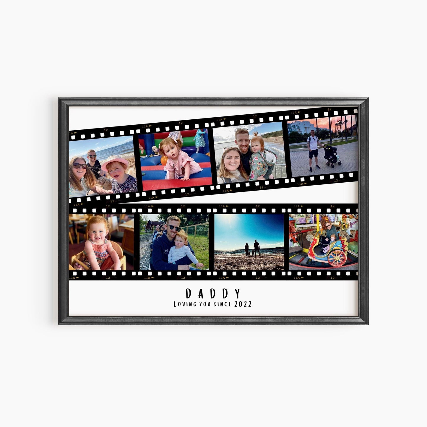 Personalised Dad Photo Collage Print, Father's Day Gift, Custom Print for Daddy, Daddy Gift for Him, Photo Collage from Son Daughter