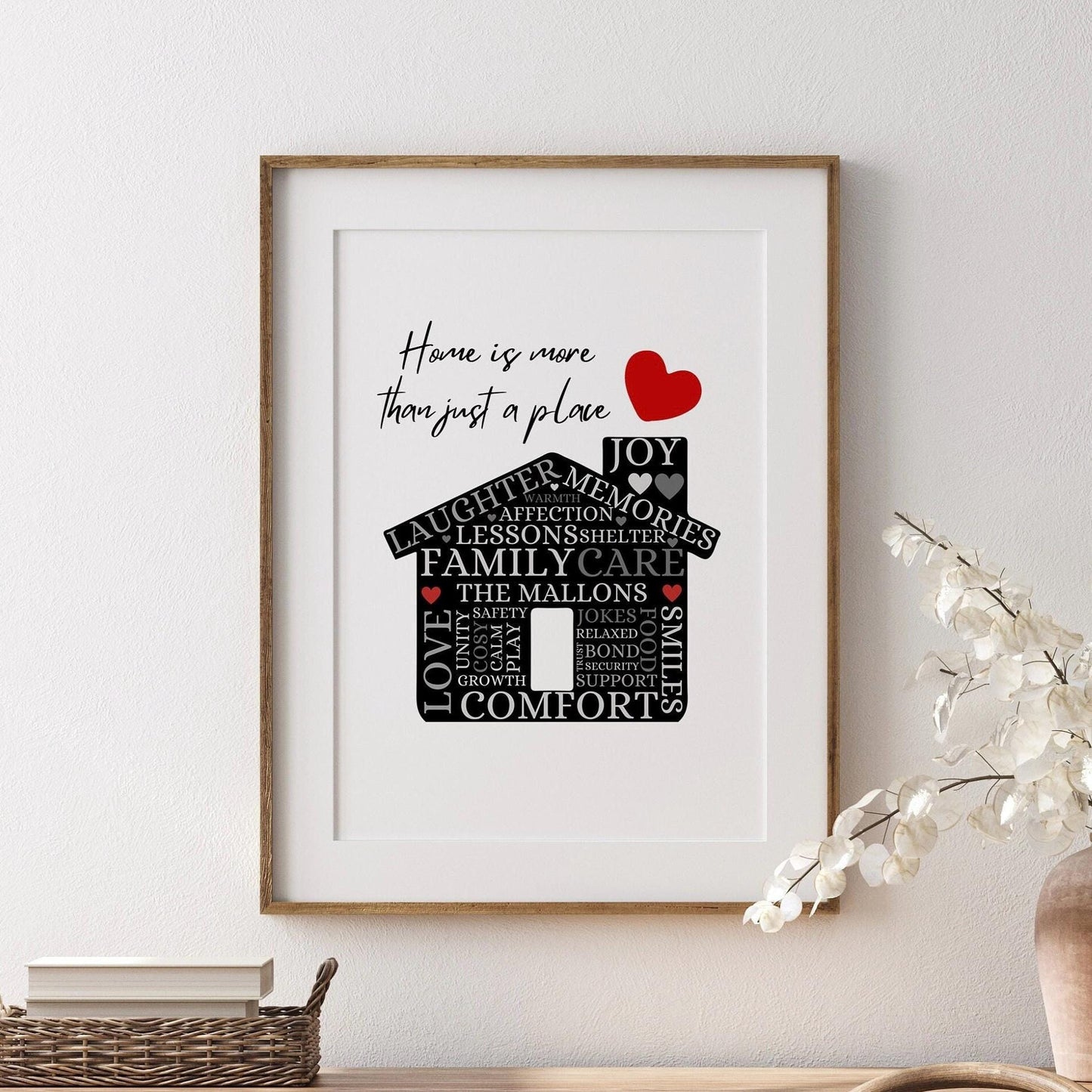 Custom Housewarming Gift, New Home Gift Print, New House Wall Art, Personalised First Home Wall Art, New House Decor, Positive Words Collage
