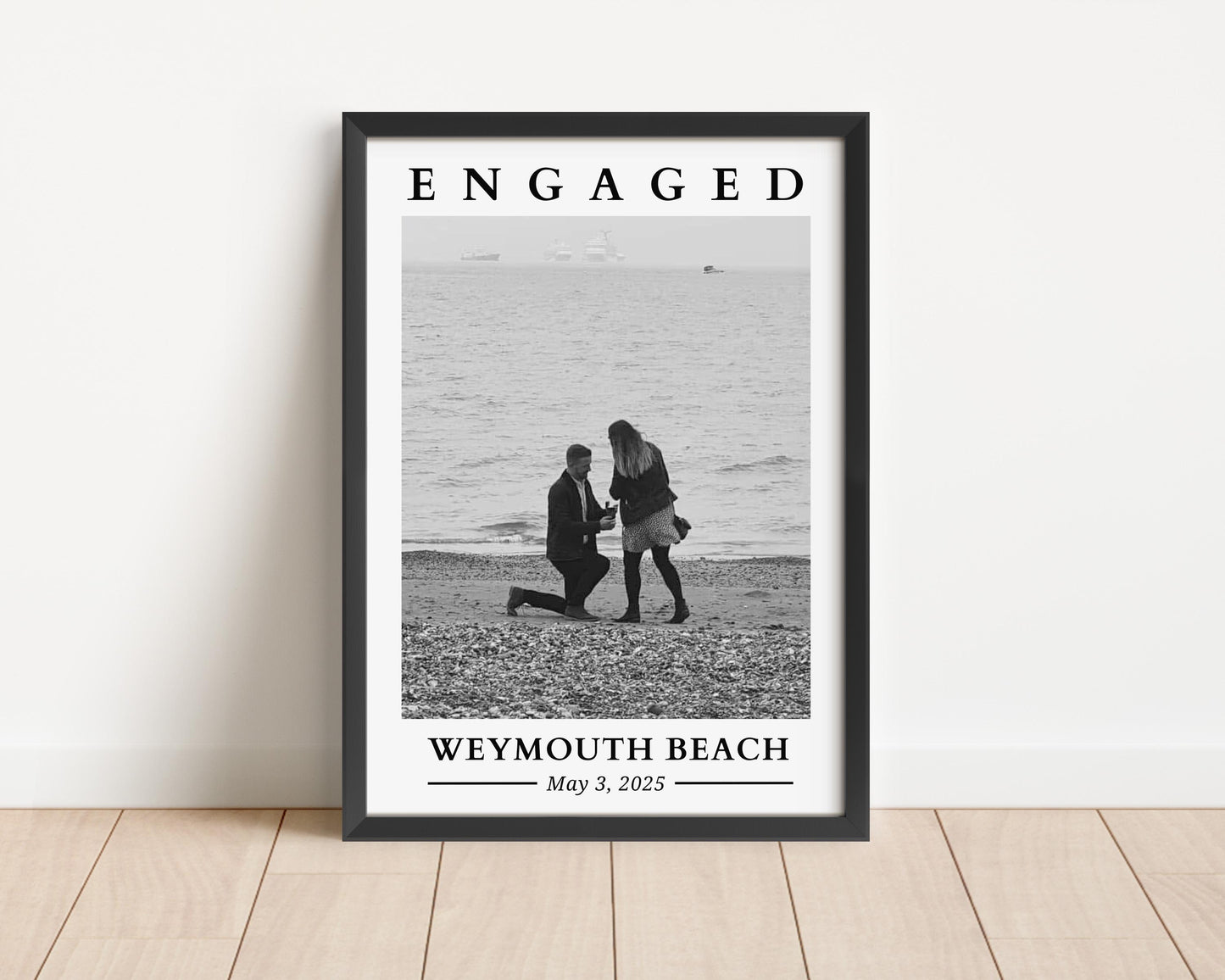 Personalised Engagement Gift, Engaged Photo Gift Couple, Custom Photo Print for Fiance, Husband Wife to Be, Engagement Anniversary Keepsake