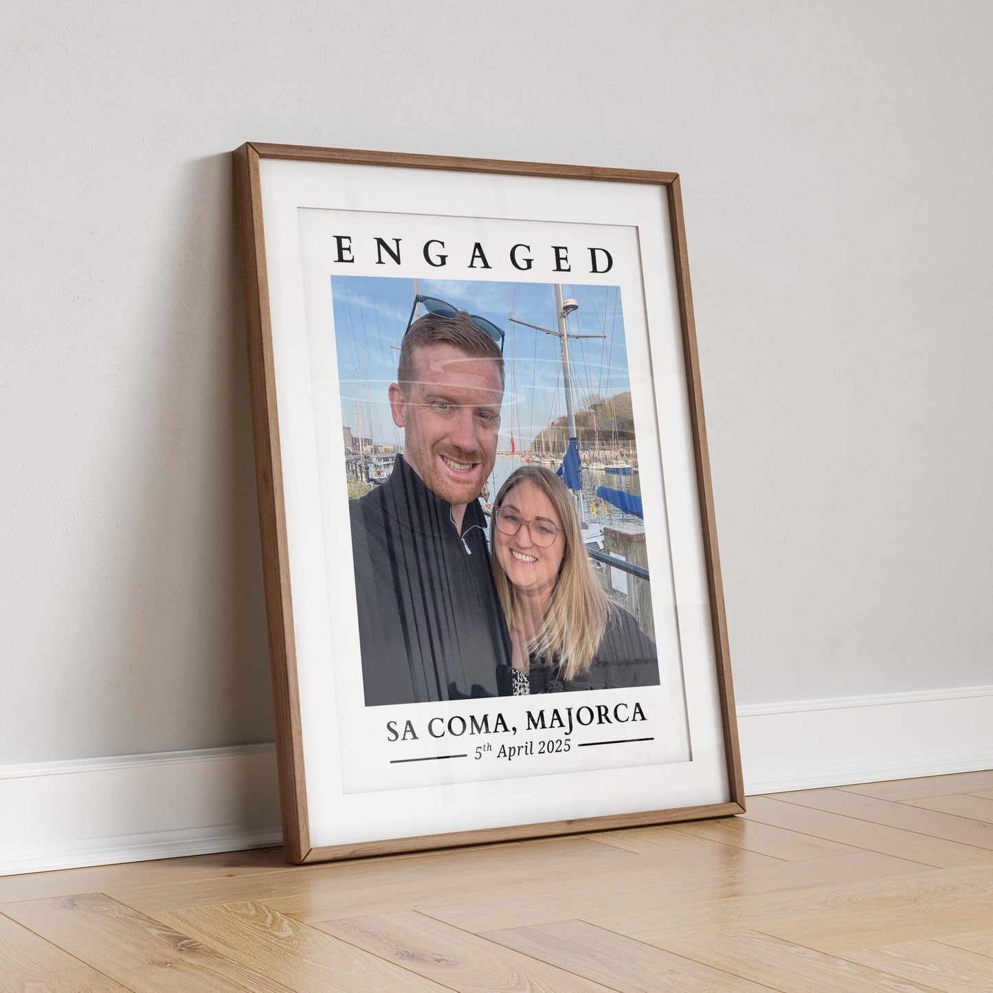 Personalised Engagement Gift, Engaged Photo Gift Couple, Custom Photo Print for Fiance, Husband Wife to Be, Engagement Anniversary Keepsake