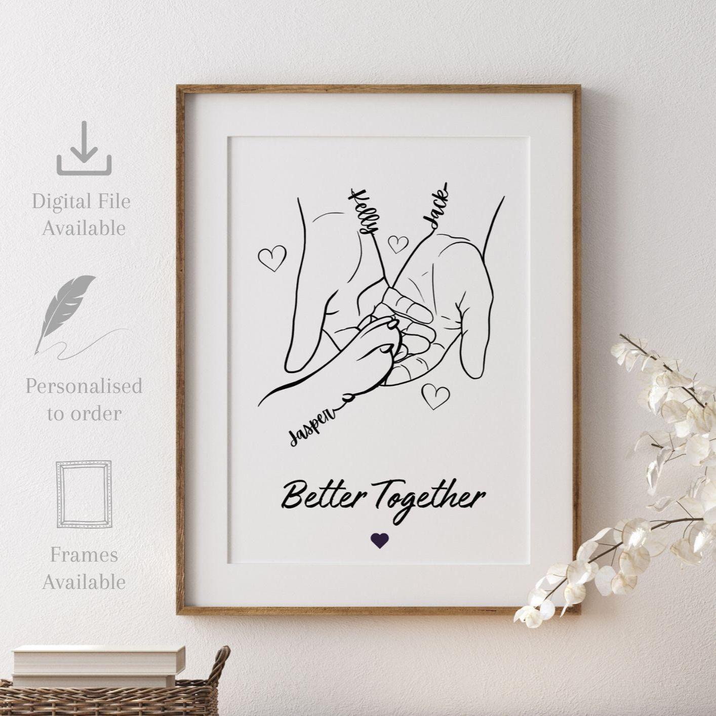 Custom Dog Paw and Hands Print, Personalised