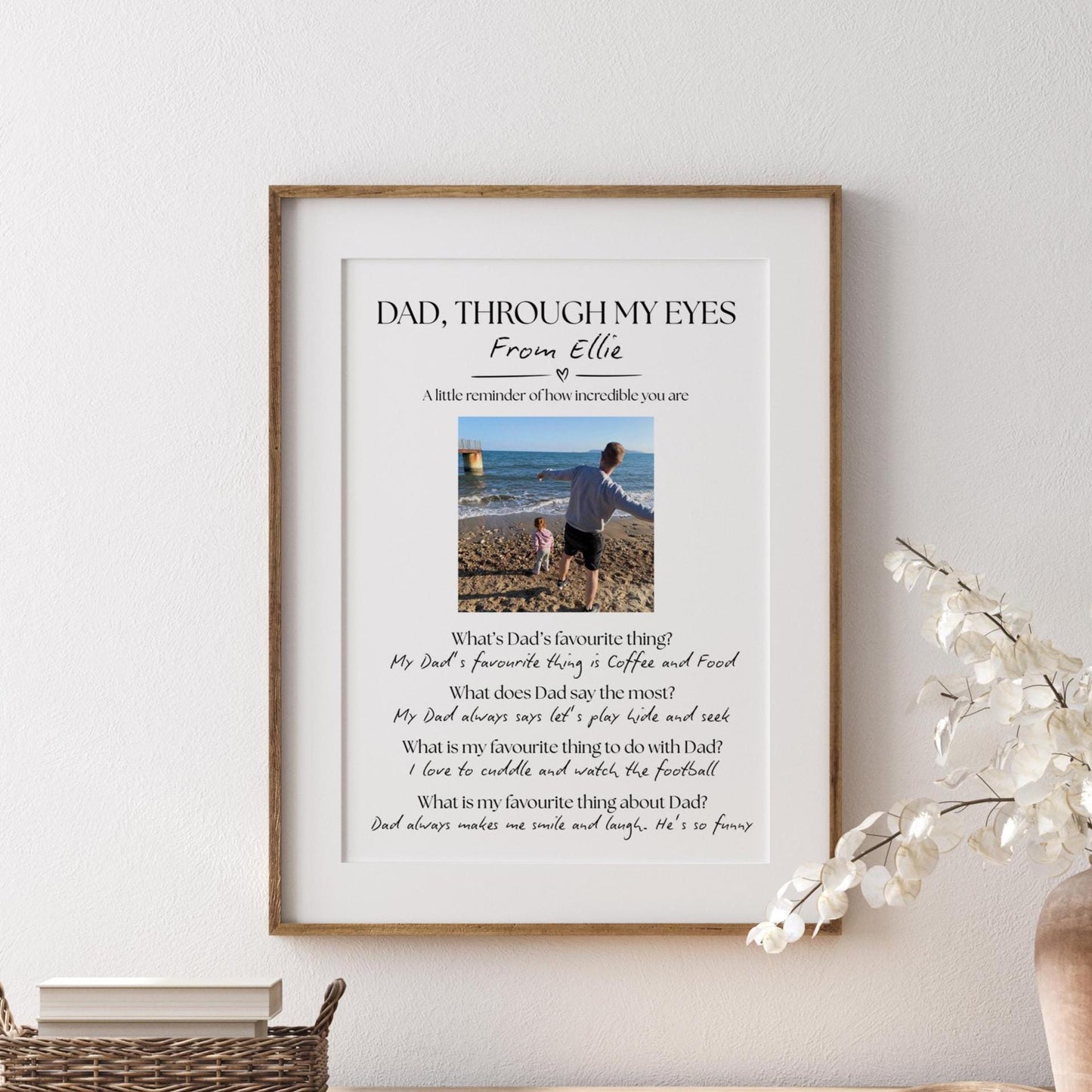 Personalised Father's Day Photo Print: Dad Gift From Child